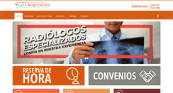 Desktop Screenshot of plazabaquedano.cl