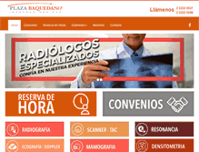 Tablet Screenshot of plazabaquedano.cl